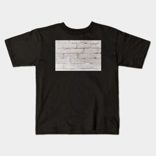 White Painted Brick Wall Kids T-Shirt